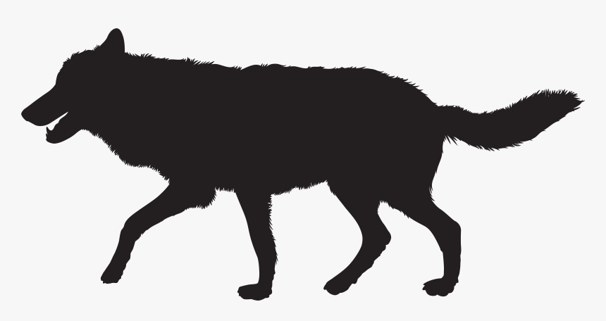 Gray Wolf Silhouette Clip Art - Wolf Silhouette Png, Transparent Png