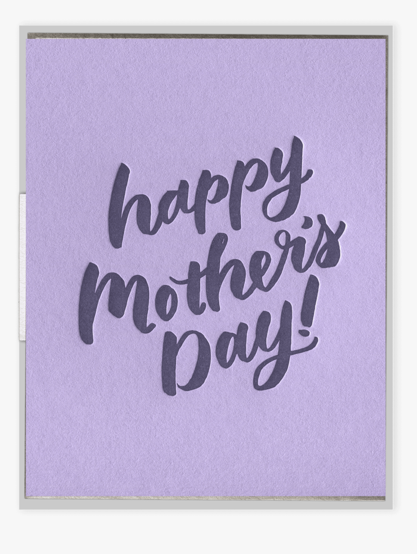 Mother S Day Script Letterpress Greeting Card - Christmas Card, HD Png Download