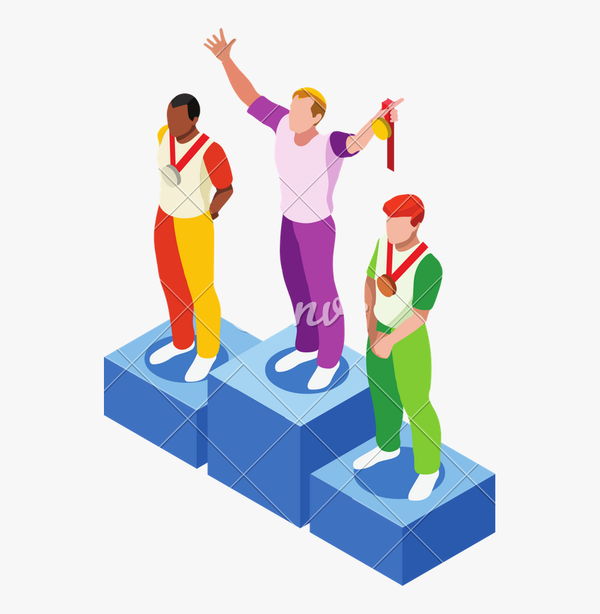 Olympic Podium Clipart - Olympics Podium Vector, HD Png Download