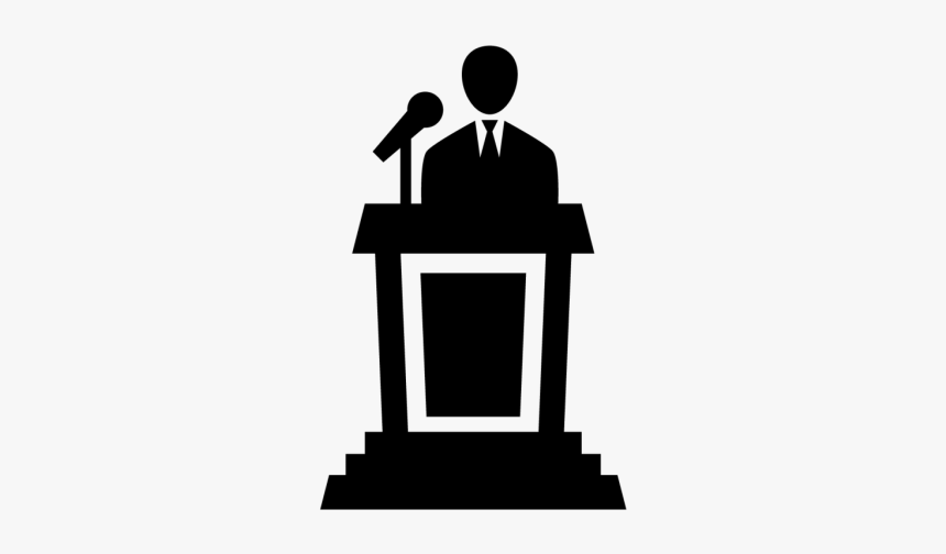 Microphone Png Download - Podium Silhouette Png Transparent, Png Download