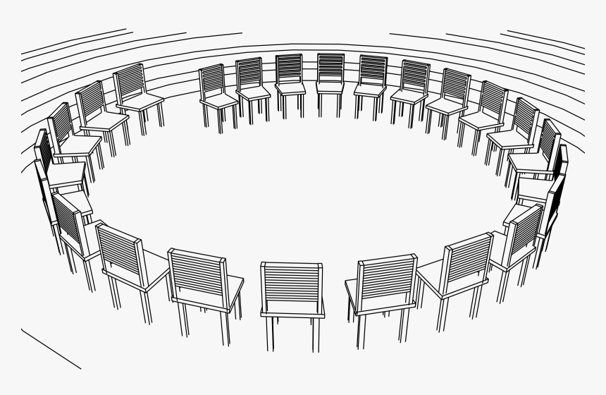 Circle Of Chairs With Background Podium - Circle Of Chairs Png, Transparent Png