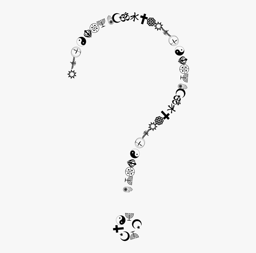 Question Mark Religion - Monochrome, HD Png Download