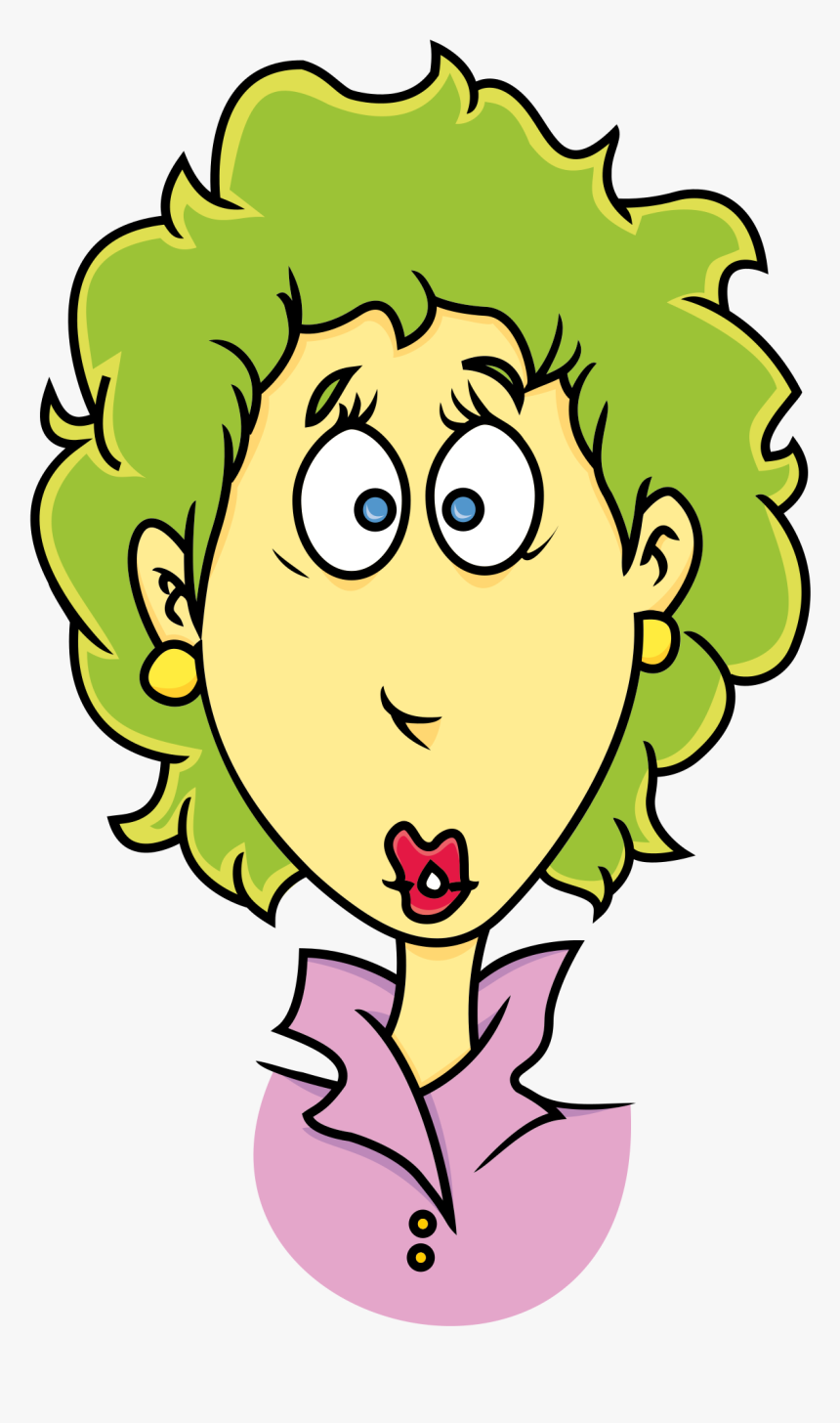 Face Of A Surprised Woman - Surprised Woman Clipart, HD Png Download