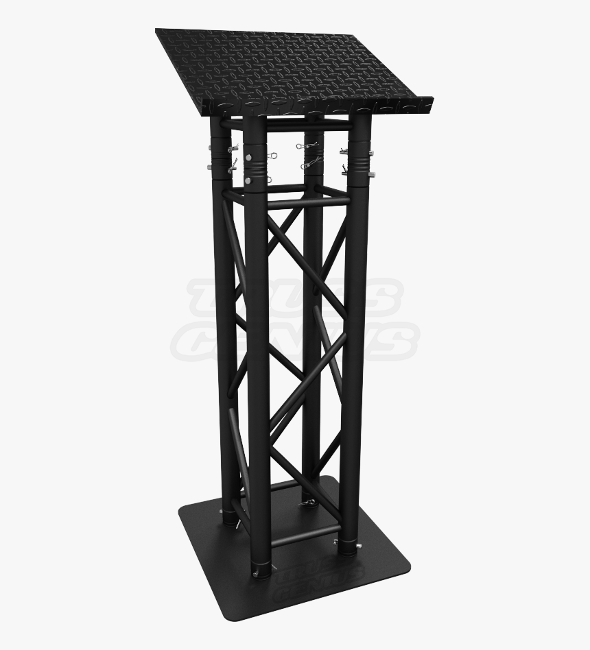 Matte Black Truss Lectern, Black Truss Pulpit, Black - Truss Podiums, HD Png Download