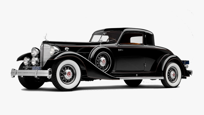 Antique-car - Vintage Black Rolls Royce, HD Png Download