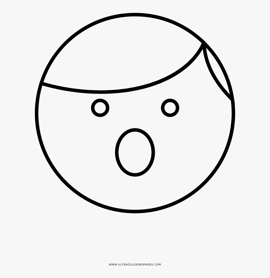 Surprised Coloring Page - Line Art, HD Png Download