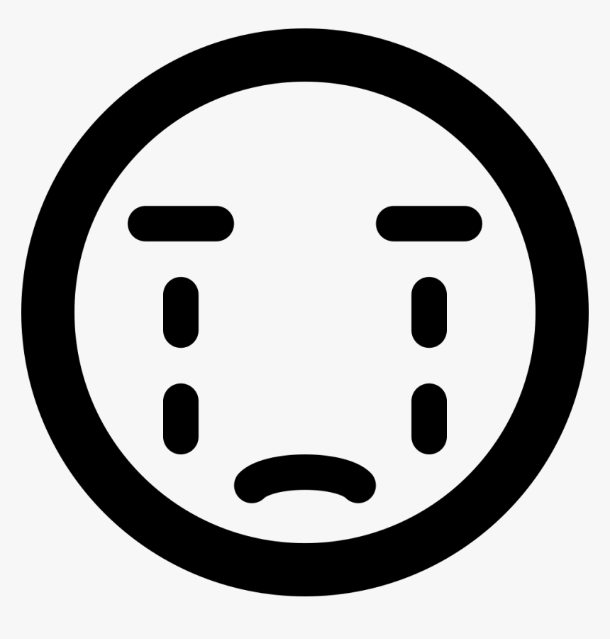 Crying Emoticon Smiley Face Comments With Crying Smiley - Smile Logo Black And White, HD Png Download