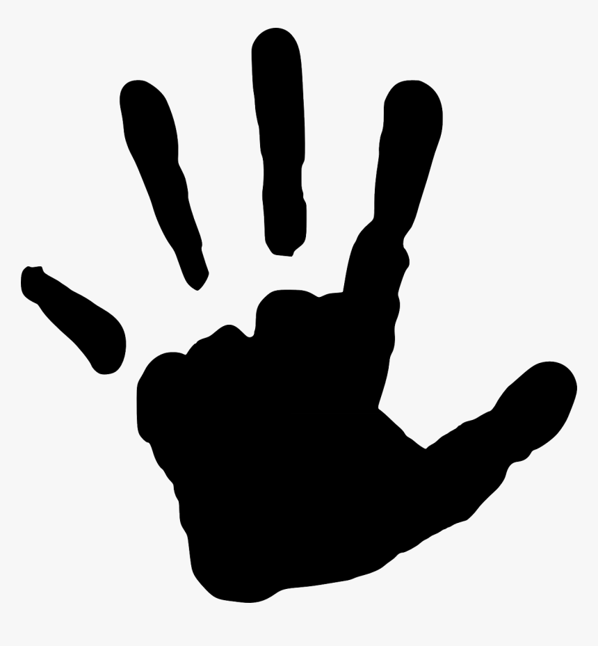 Silhouette At Getdrawings Com - Handprint Silhouette, HD Png Download