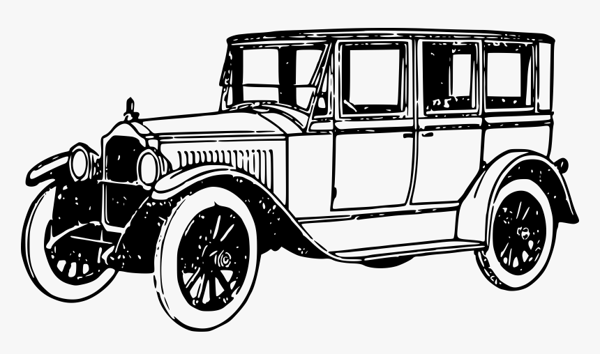 Solid Old Car Icons Png - Old Car Clipart Black And White, Transparent Png