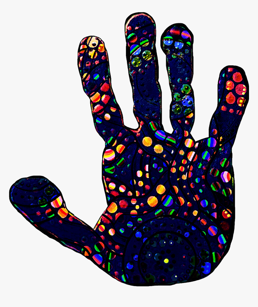 #hand #handprint #rainbow #dots #handprints #rainbowhand, HD Png Download