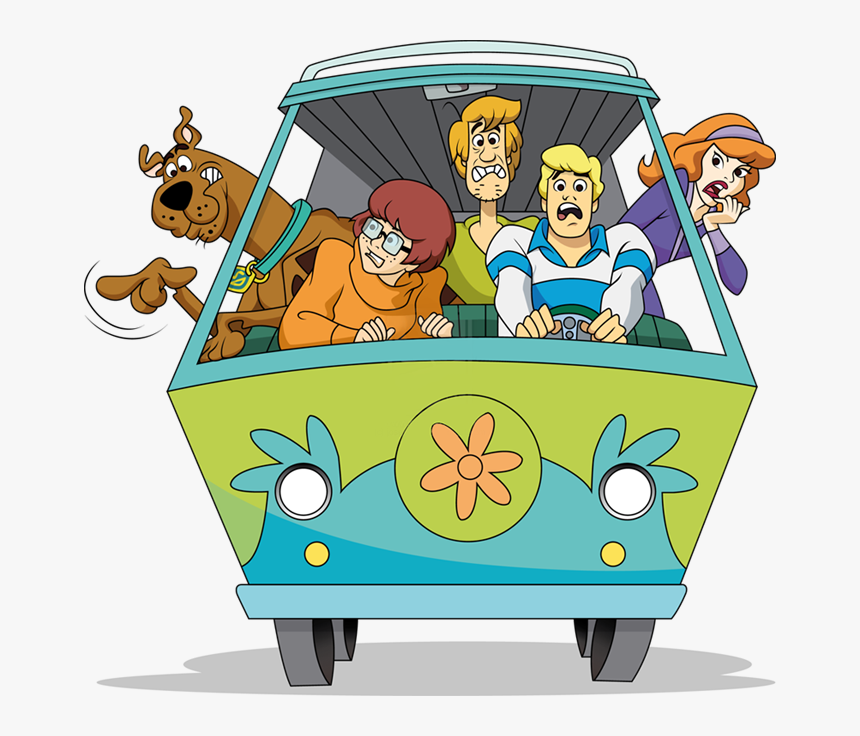 Header-right - Scooby Doo Gang In Mystery Machine, HD Png Download
