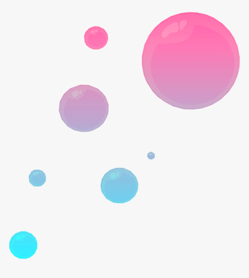 #gradient #blue #pink #purple #bubble #soap #soapbubbles - Blue Pink And Purple Bubbles, HD Png Download
