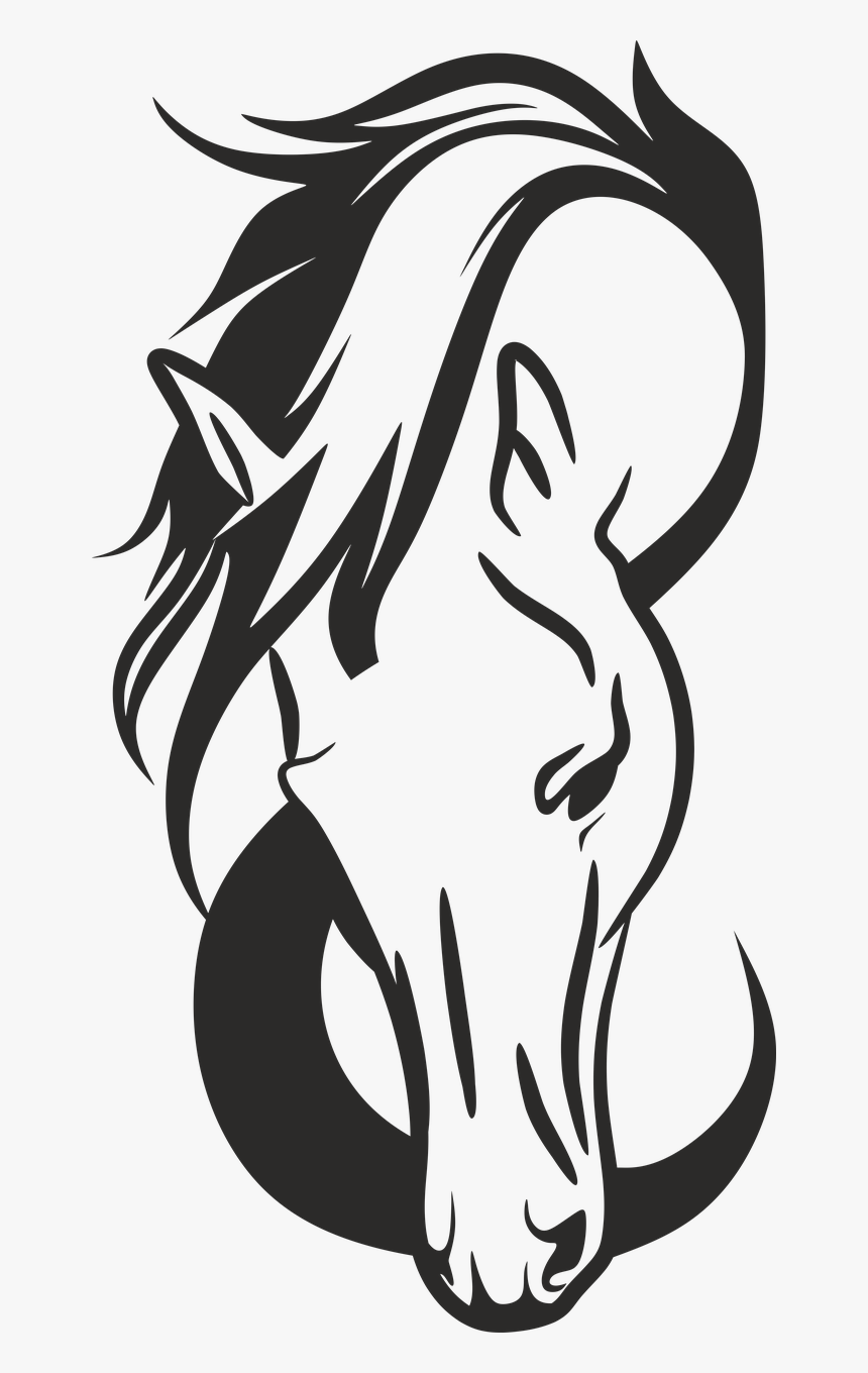 Horse Head Silhouette Vector, HD Png Download