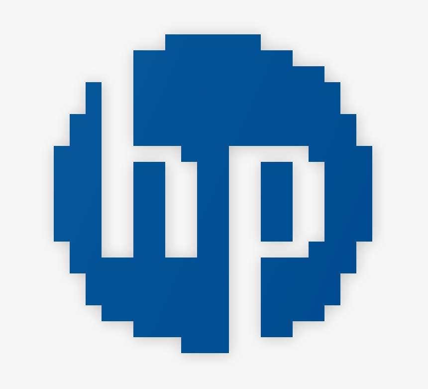 Hp Logo In Chicago Font - Pixel Graphics, HD Png Download
