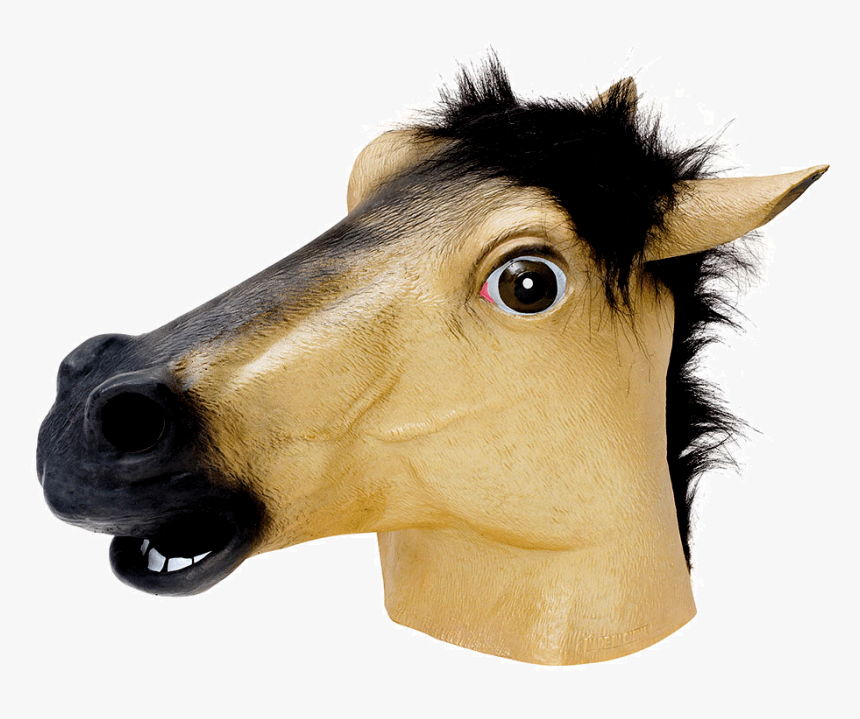 Horse Overhead Rubber Mask Fancy Dress Costume Outfit - Horses Head Mask Png, Transparent Png