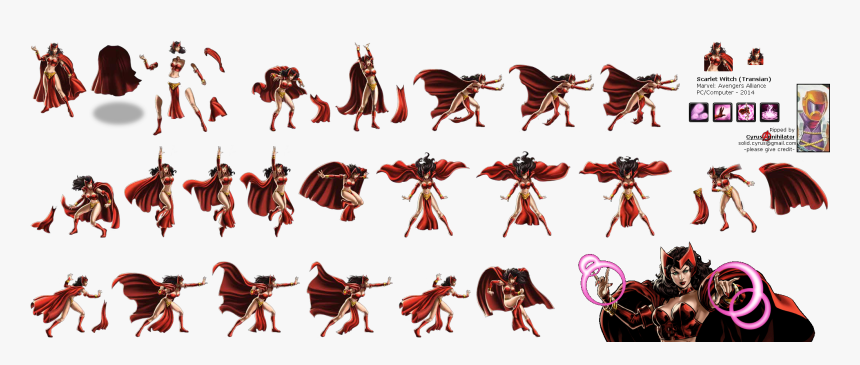 Click To View Full Size - Scarlet Witch Marvel Avengers Alliance, HD Png Download