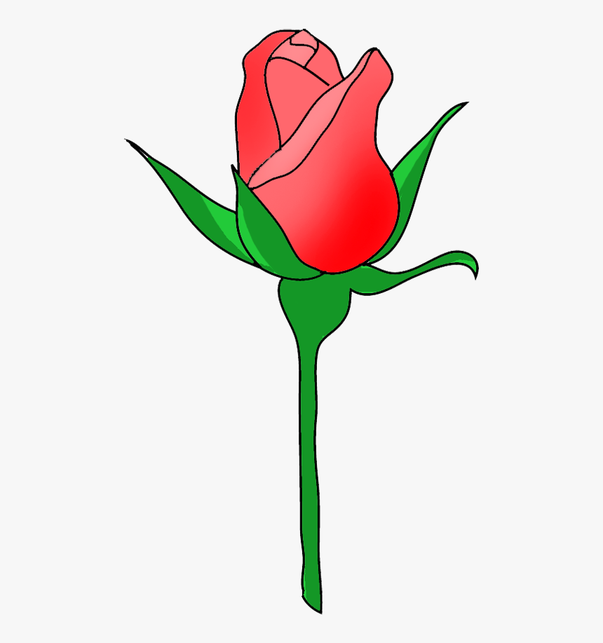 Rose Border Clip Art Png - Rose Bud Clipart, Transparent Png