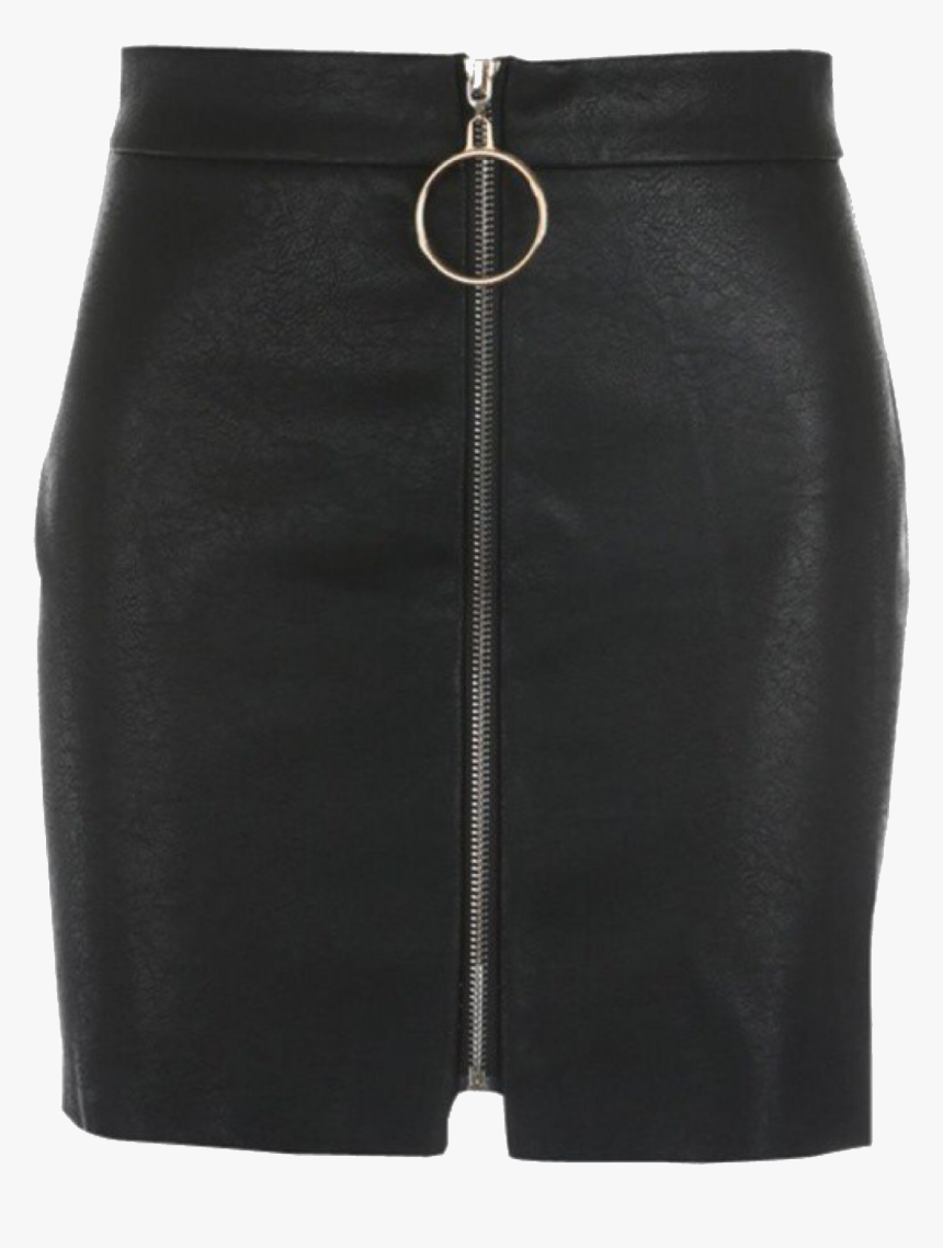 Black Leather Skirt Polyvore, HD Png Download