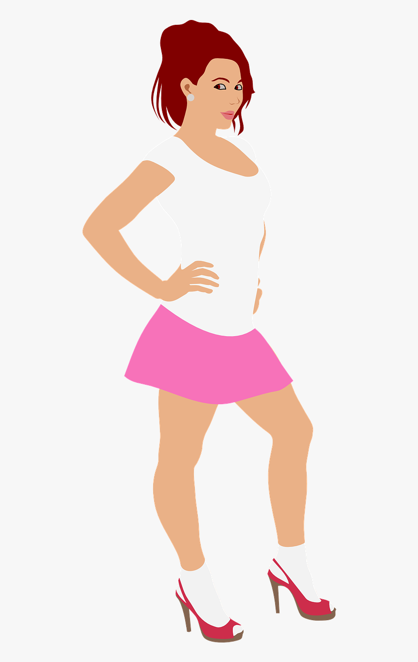 Desenho Mulher De Salto Png, Transparent Png