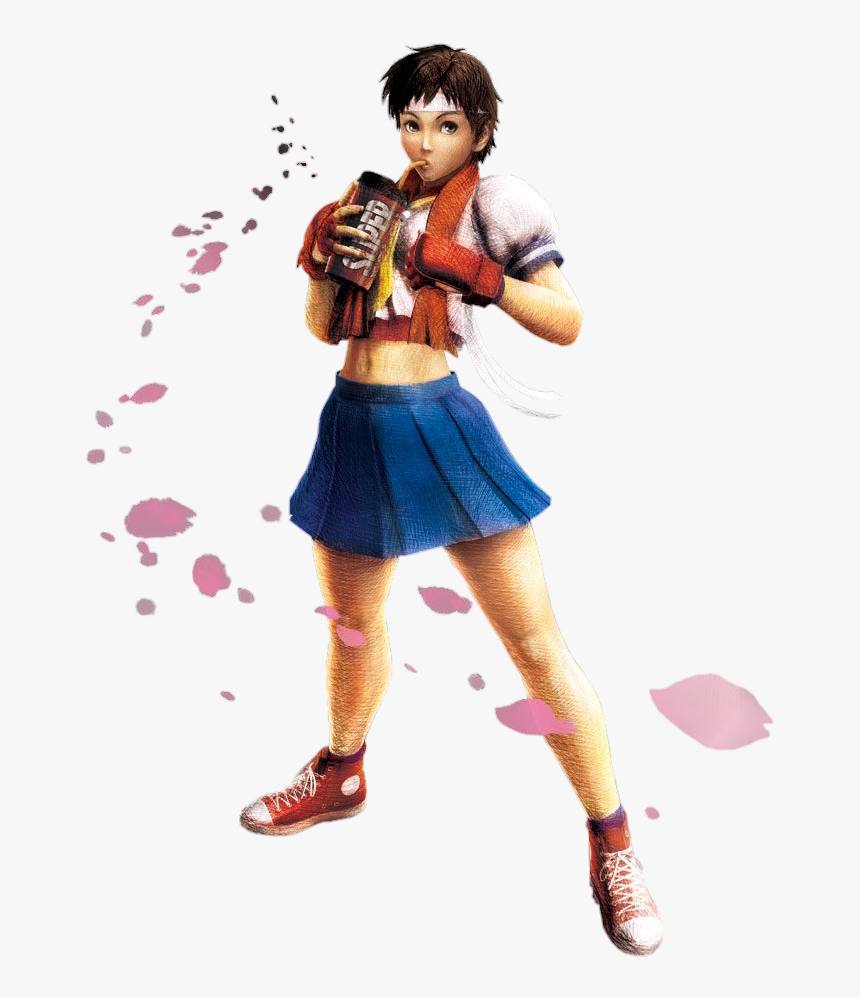Super Street Fighter Sakura, HD Png Download