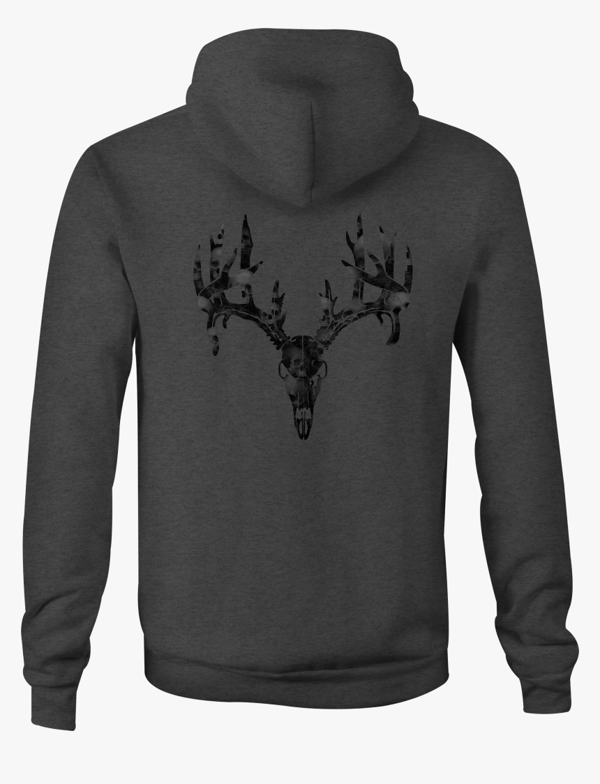 Zip Up Hoodie Deer Antlers Skull Hunting Dark Smoke - North Face Men's Apex Chromium Thermal Soft Shell Jacket, HD Png Download