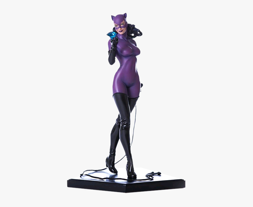 Ironstudios 1 10 Catwoman Dc Comics Hand Painted Statue, HD Png Download