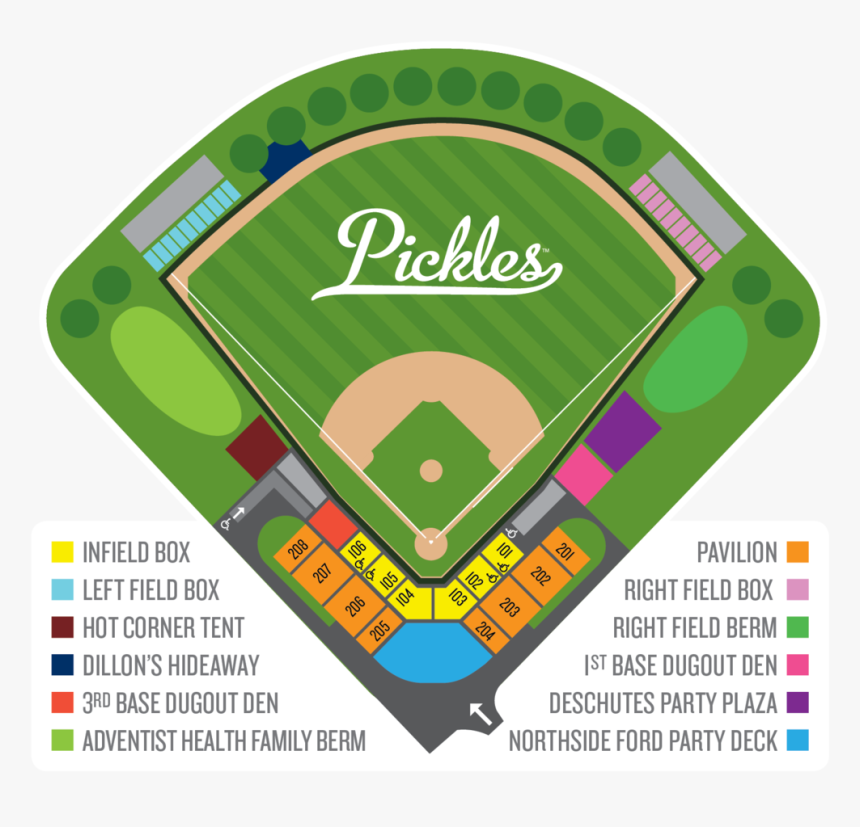 2019 Stadiummap V1 - Portland Pickles Stadium, HD Png Download