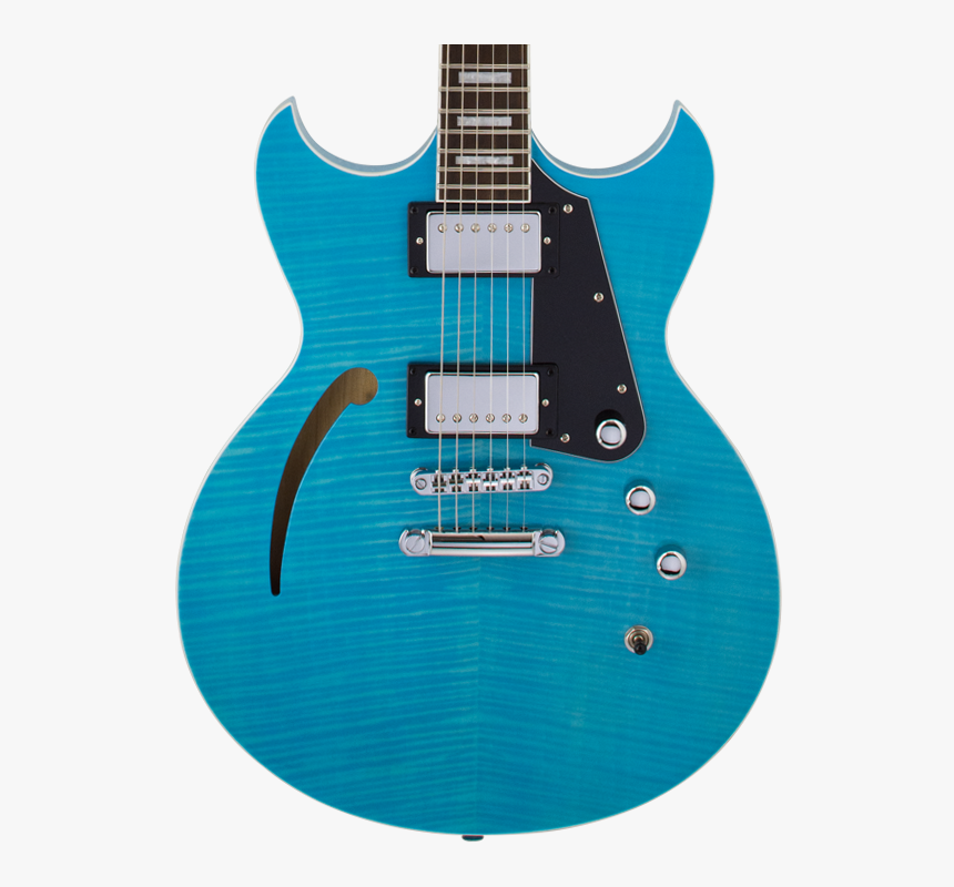 Transparent Blue Flame Png - Reverend Guitars Manta Ray Hb Sky Blue Flame, Png Download