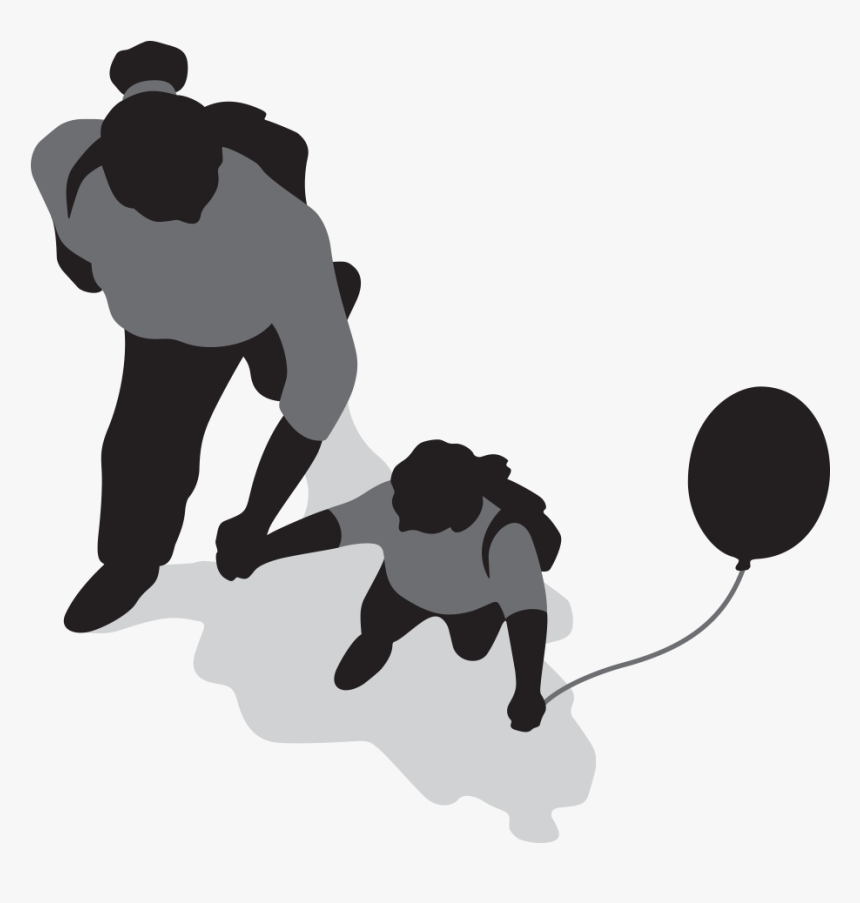 Parent Walking With Child - Human Top View Png, Transparent Png