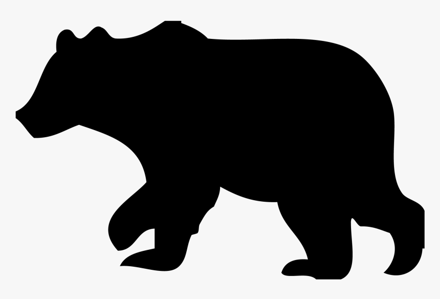American Black Bear Polar Bear Grizzly Bear Clip Art - Bear Silhouette Png, Transparent Png