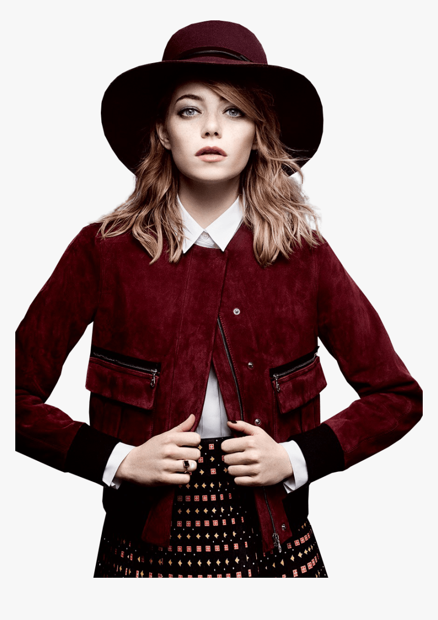 Emma Stone With Hat - Emma Stone Png, Transparent Png