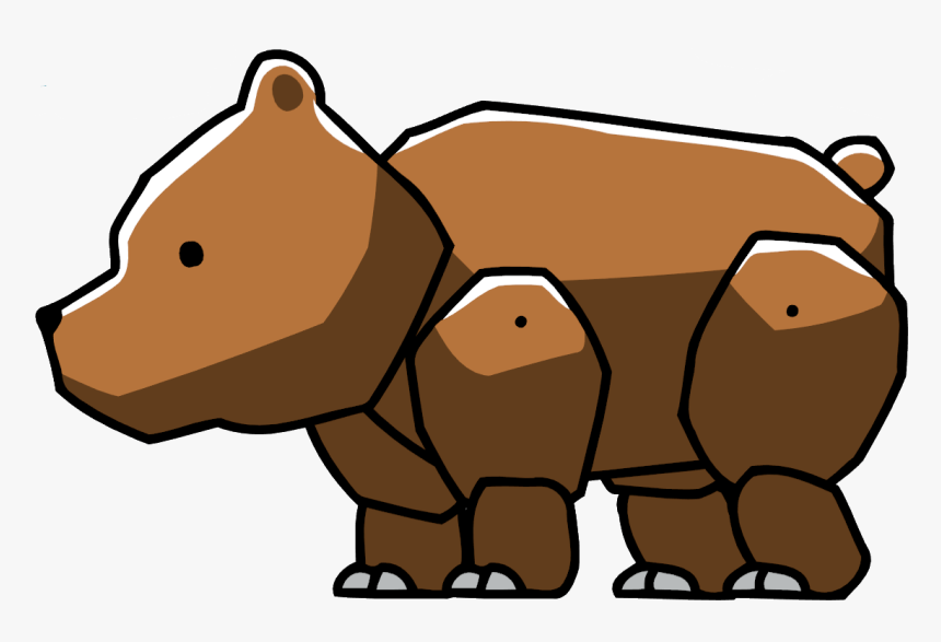 Scribblenauts Grizzly Bear - Scribblenauts Unlimited Bear, HD Png Download