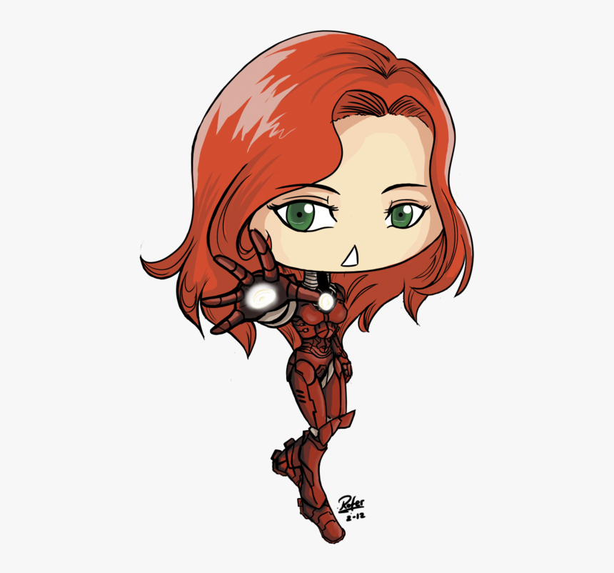 Hawkeye And Black Widow Chibi - Pepper Potts Marvel Chibi, HD Png Download