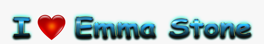 Emma Stone Love Name Heart Design Png - Heart, Transparent Png