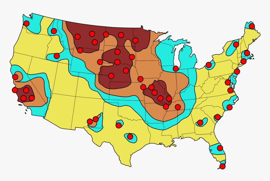 Could You Survive A - Fema Nuclear Attack Map, HD Png Download