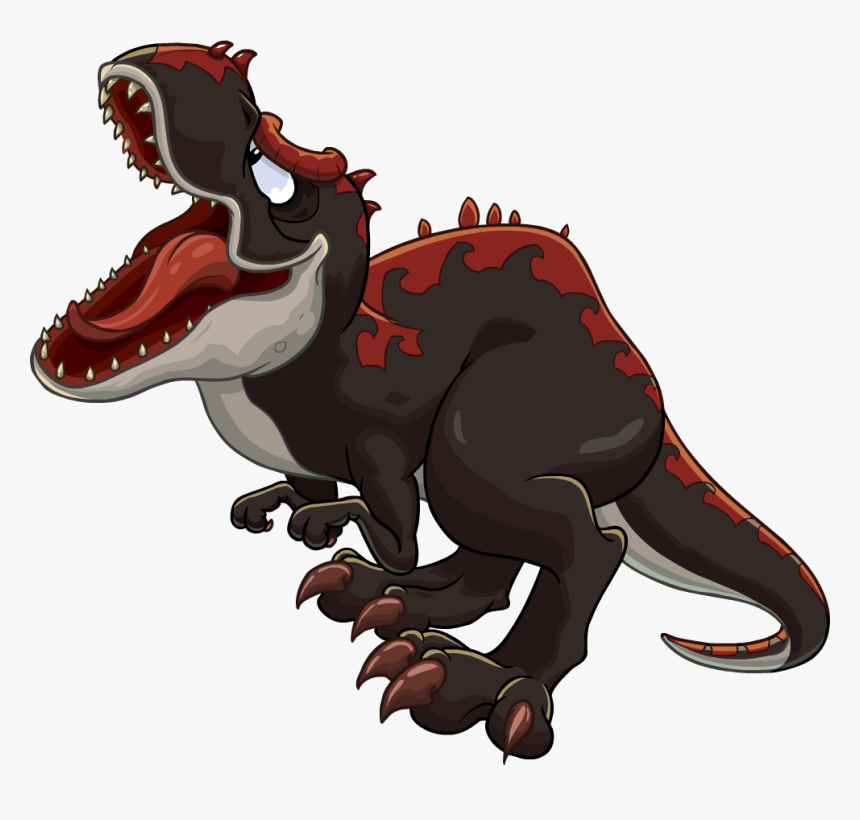 Tyrannosaurus Rex Clipart Dinosaur Claw - Black And Red Dinosaur, HD Png Download
