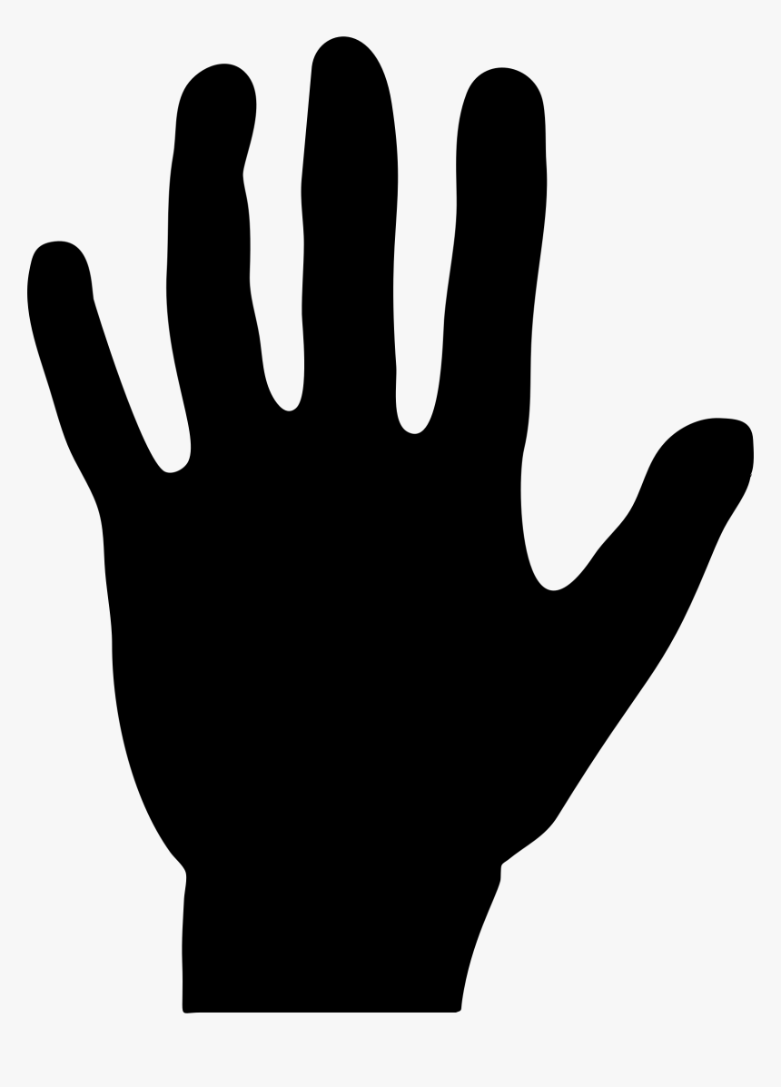 Handprint Silhouette At Getdrawings - Handprint Silhouette, HD Png Download