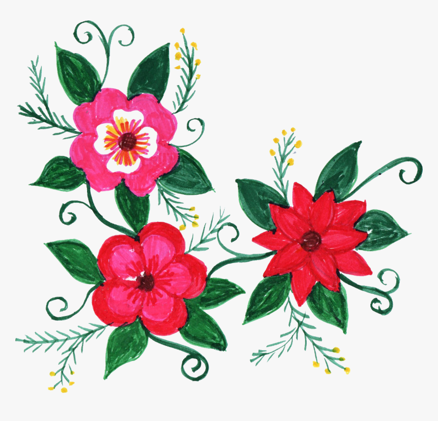 Corners Vector Flower - Corner Design Of Flowers, HD Png Download