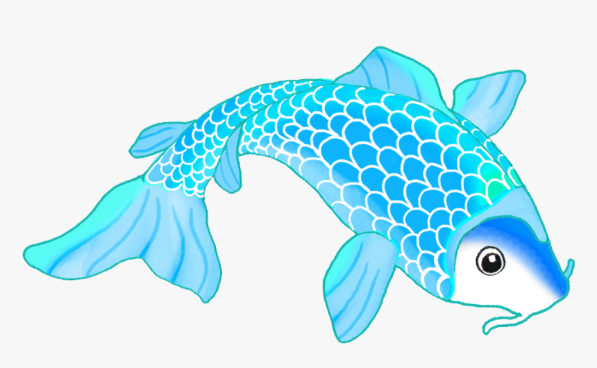 Colorful Koi Fish Drawings Png Royalty Free - Fish Drawing In Colorful, Transparent Png