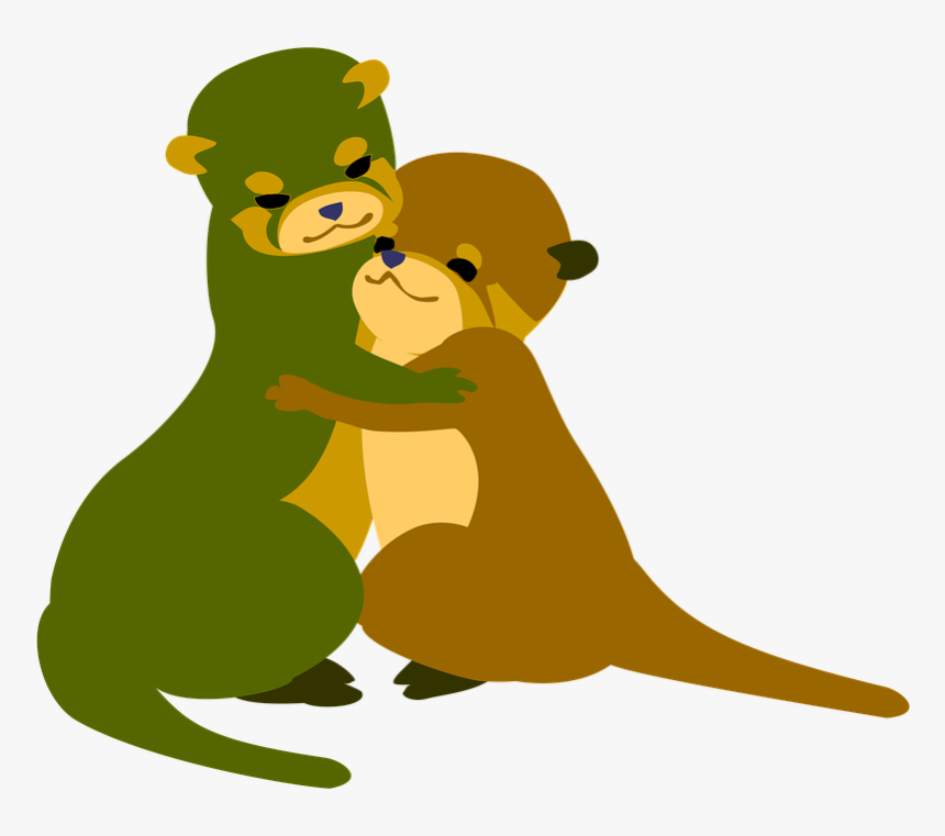 Otter, Hugs, Love, Friendship, Good Friends - Love And Friendship Clip Art, HD Png Download