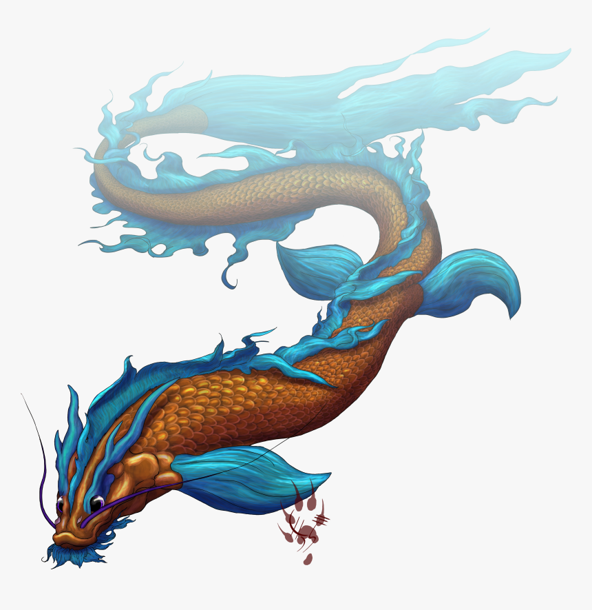 Dragon Koi Clipart , Png Download - Asian Arowana Fragon Art, Transparent Png