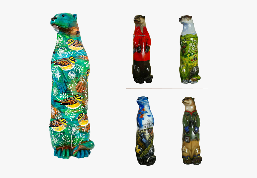 Images Of Otter Art - Water Bottle, HD Png Download