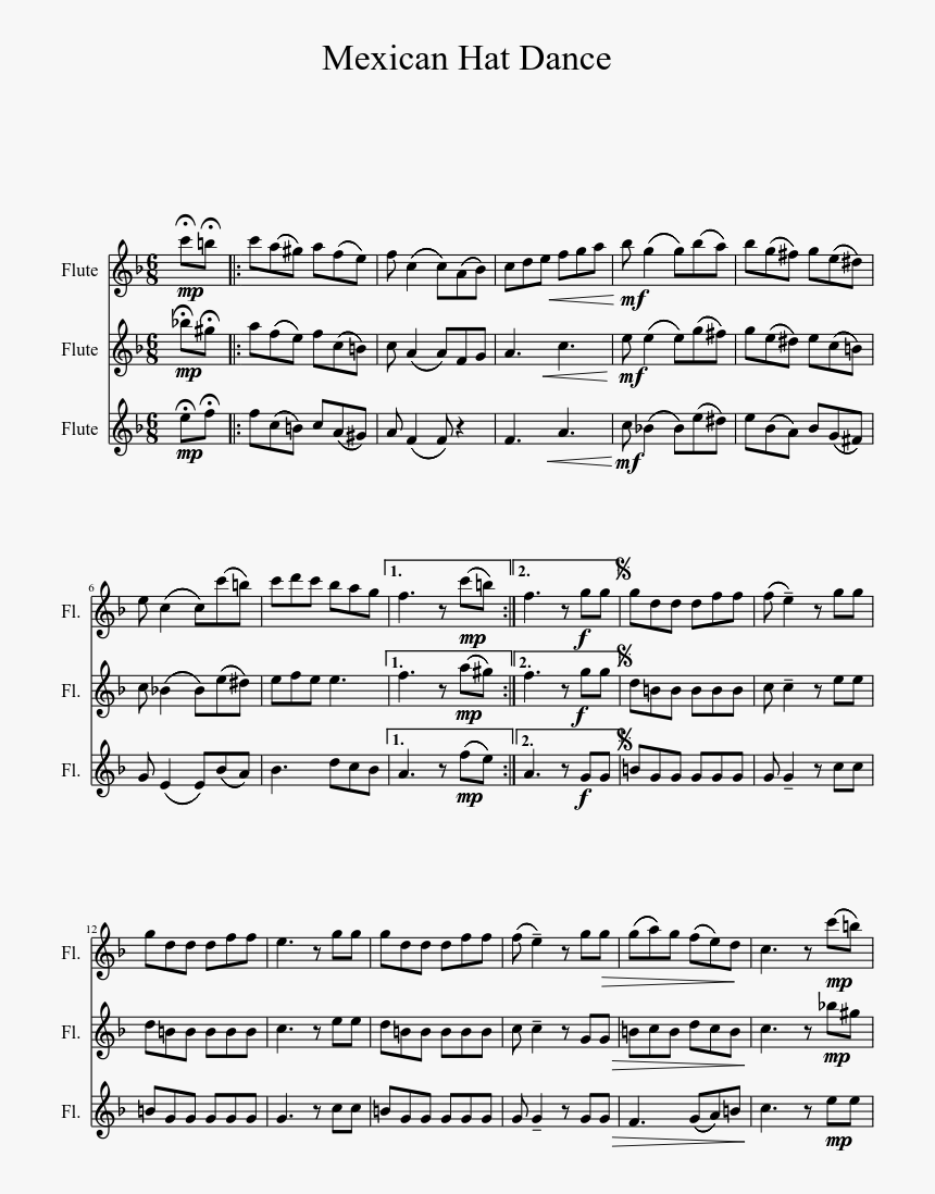 Mexican Hat Dance Pdf, HD Png Download