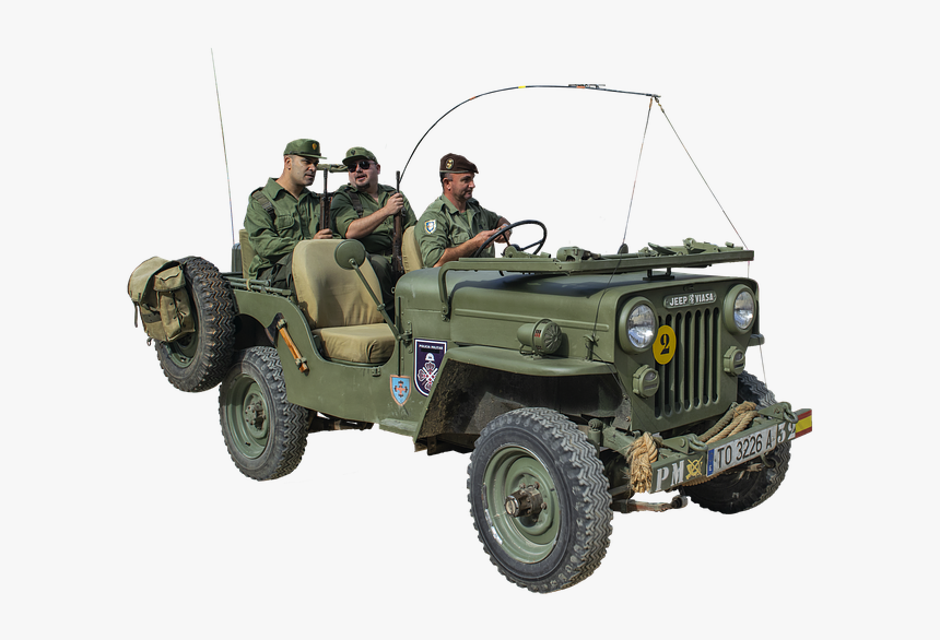 Jeep, War, Military, Army, Vehicle, Normandy, Soldier - Army Jeep Png, Transparent Png