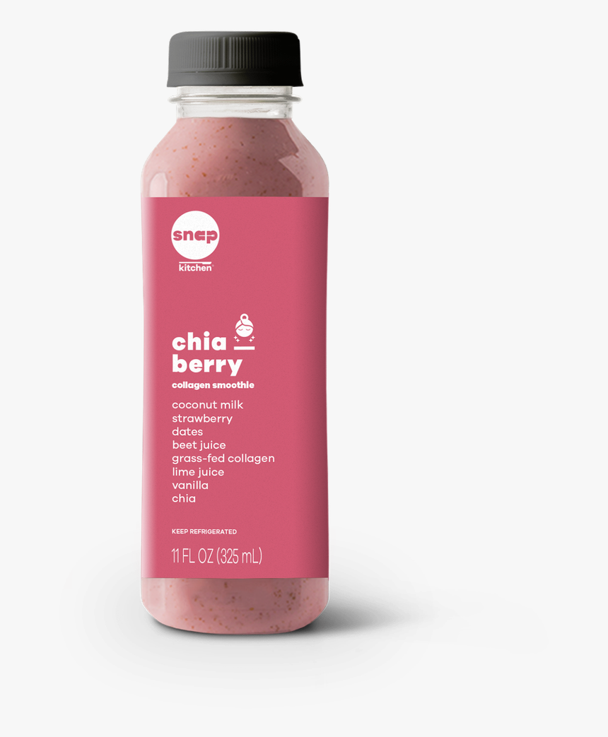 Chia Berry Collagen Smoothie - Water Bottle, HD Png Download