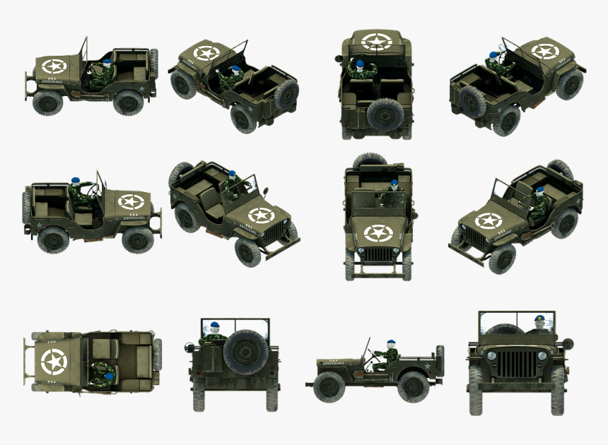 Wj - Jeep Willys Top View, HD Png Download