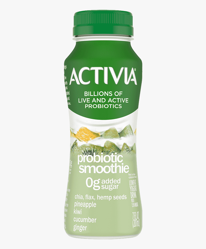 Activia Pineapple Chia Flax Hemp Seed Probiotic Smoothie Probiotic Smoothie Hd Png Download Transparent Png Image Pngitem