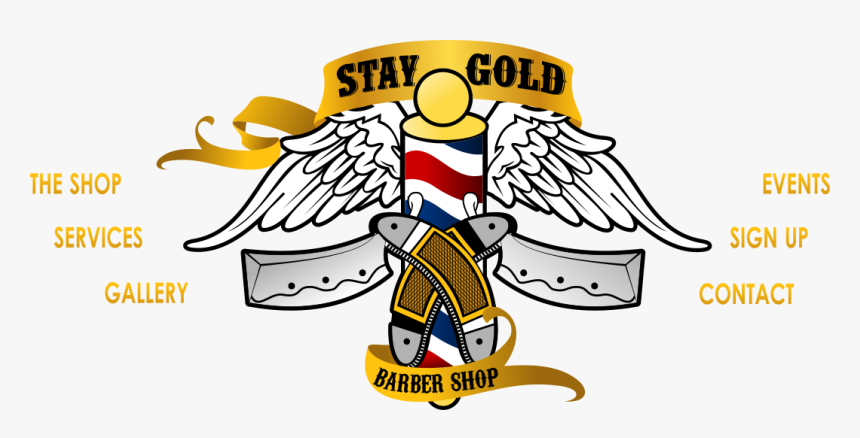 Free Shop Pictures Download - Barber Shop Gold Png, Transparent Png