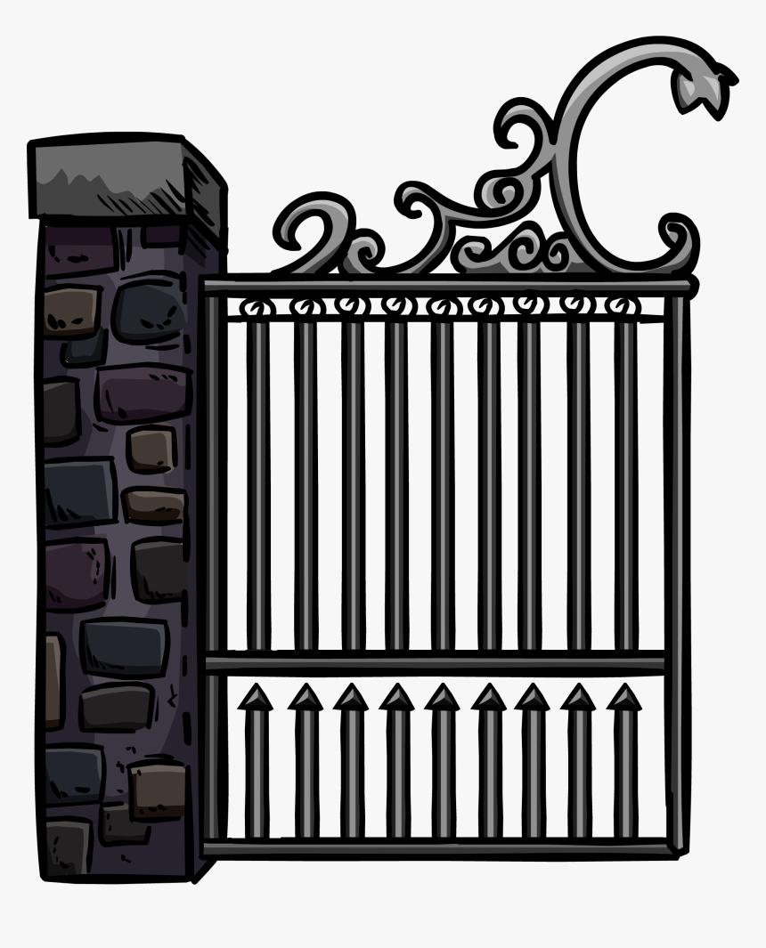Transparent Gate Png - Club Penguin Black Furniture, Png Download