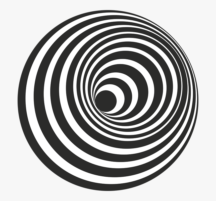 Hole, Hill, Black, White, 3d - 3d Black And White Png, Transparent Png